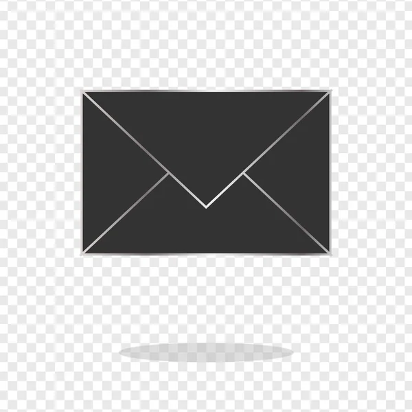 Envelop Icon Trendy Platte Stijl Geïsoleerd Transparante Achtergrond Mail Symbool — Stockvector