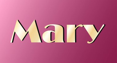 Altın renkli isim izole edildi. Mutlu yıllar ve Melek Günü konsepti. Vektör illüstrasyonu