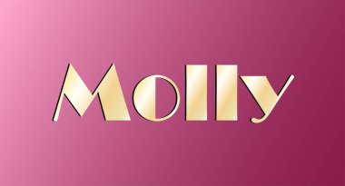 Altın renkli isim izole edildi. Mutlu yıllar ve Melek Günü konsepti. Vektör illüstrasyonu