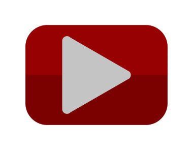 Video simgesini oynat. Düz stil. Sinema. Vektör illüstrasyonu