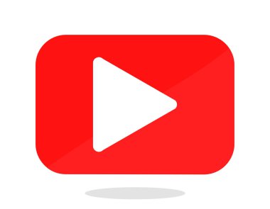 Video simgesini oynat. Düz stil. Sinema. Vektör illüstrasyonu