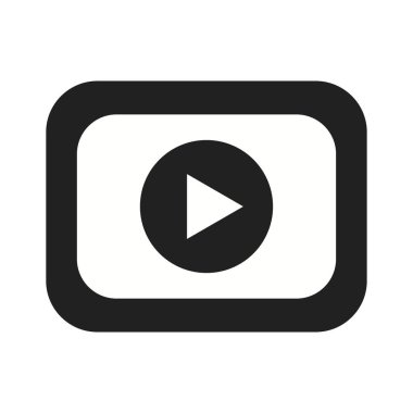 Video simgesini oynat. Düz stil. Sinema. Vektör illüstrasyonu