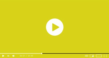 Klasik video oynatıcı şablonu. Vektör illüstrasyonu