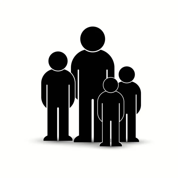 Pack Personas Estilo Plano Familia Pareja Iconos Multitud Aislados Blanco — Archivo Imágenes Vectoriales