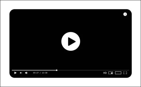 Plantilla Reproductor Vídeo Clásico Ilustración Vectorial — Vector de stock