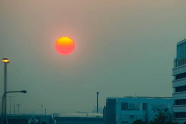 Schöne Natur Eigelb Sonnenaufgang Mit Bunten Himmel Umgebung Sonneneidotter Schöner — Stockfoto