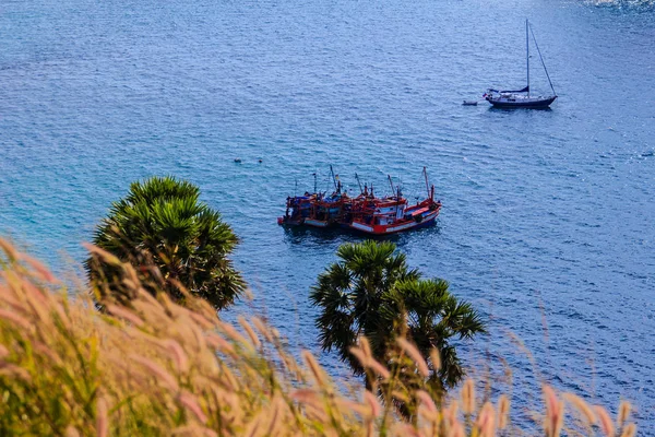 Beautiful Seascape View Phuket Cliff Small Islands Nearby Promthep Cape — Stock Photo, Image