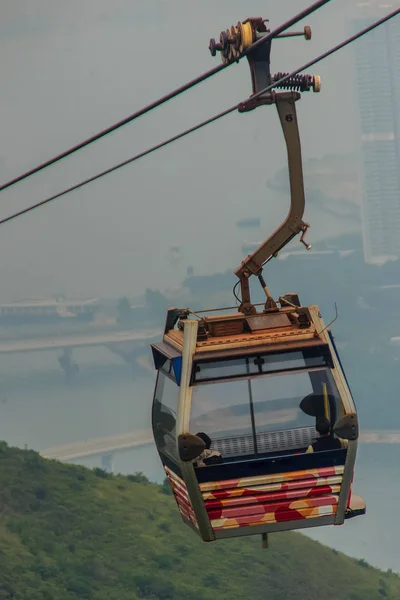 Ilha Lantau Hong Kong Novembro 2014 Bela Vista Dos Teleféricos — Fotografia de Stock