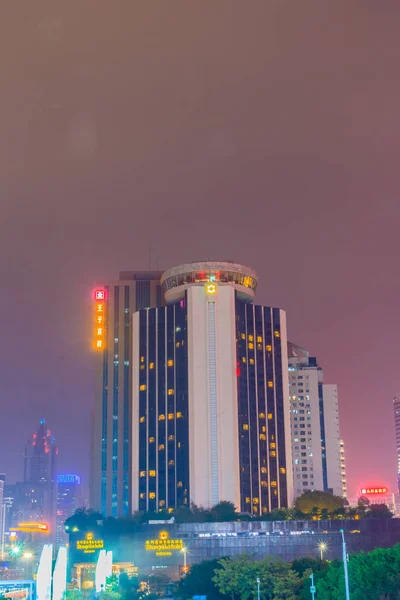 Luohu Shenzhen China Noviembre 2014 Hermosa Vista Del Paisaje Nocturno —  Fotos de Stock