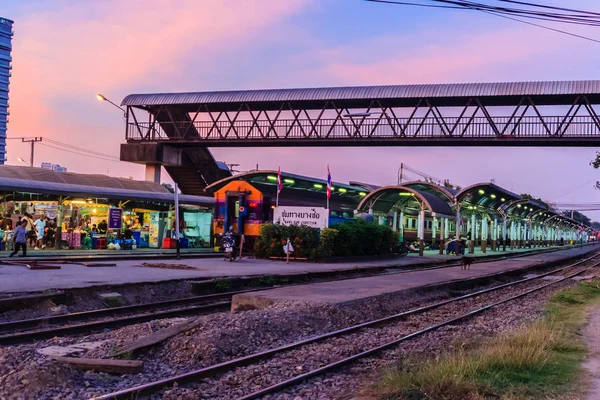 Bangkok Thailand Januari 2017 Prachtige Van Bangsue Junction Treinstation Avond — Stockfoto