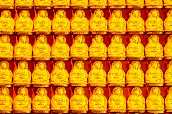 Beautiful Rows Golden Buddha Statues Buddha Series Walat Wat Leng — Stock Photo, Image