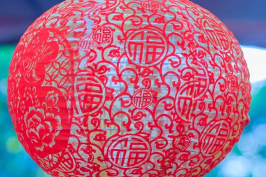 Kırmızı Çin fener desen atış kapatın. Çin yeni yılı fener desen detay