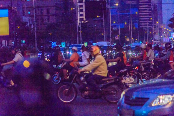 Bangkok Thaïlande Janvier 2017 Nombreuses Motos Sur Sathorn Road Bangkok — Photo