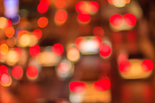 Abstract Blur Bokeh Evening Traffic Jam Road City Out Focus — Stock Photo, Image