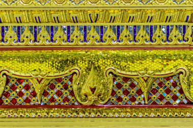 Tay 's tarzı desen için hareketli taht güzel altın Bankası enshrined Lord Buda emanetler içerir. Suvarnabhumi airport, Bangkok, Tayland gidiş katında yer alan.