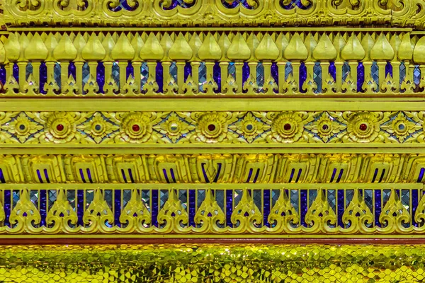 Beautiful Golden Base Movable Throne Thai Style Patterns Contain Lord — Stock Photo, Image