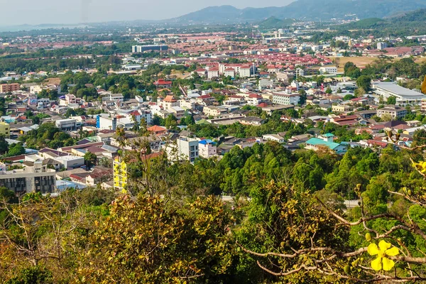 Mooie Landschapsmening Van Phuket Stad Vanuit Oogpunt Van Khao Rang — Stockfoto