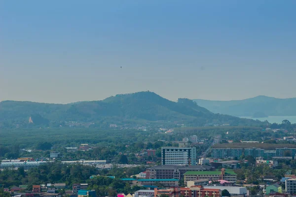 Mooie Landschapsmening Van Phuket Stad Vanuit Oogpunt Van Khao Rang — Stockfoto