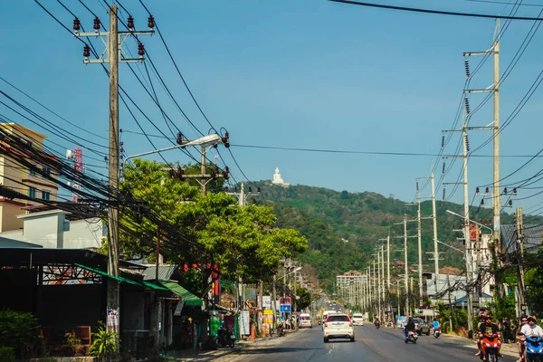 Phuket Thailand Februari 2017 Grote Boeddha Beeld Top Van Berg — Stockfoto