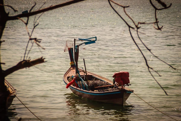 Piękny Widok Rybak Łodzie Zacumowane Plaży Wioski Rybackiej Obiekcie Naiyang — Zdjęcie stockowe
