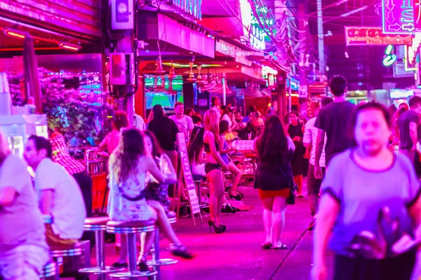 Bangkok Tajlandia Lutego 2017 Turystyczna Odwiedził Soi Cowboy Arenie Międzynarodowej — Zdjęcie stockowe