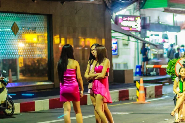 Bangkok Thailand Januari 2017 Turist Besökte Soi Patpong Och Soi — Stockfoto