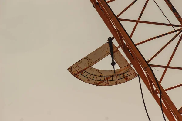 Stopień Nachylenia Wyposażenie Wysięgnik Ostrzenie Wieży Żurawia — Zdjęcie stockowe