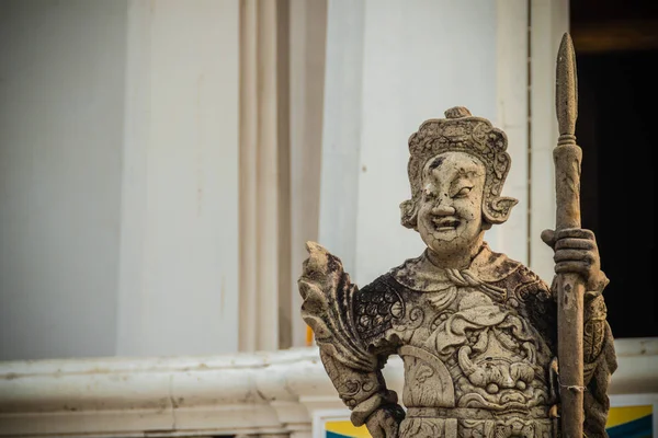 Şirin Taş Çin Sanat Heykel Wat Suthat Tapınağı Bangkok Tayland — Stok fotoğraf