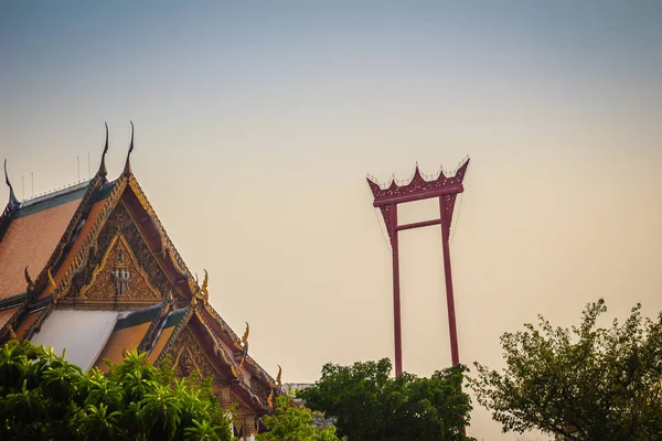 Vintage View Giant Swing Religious Structure Which Located Front Wat — Stock Photo, Image