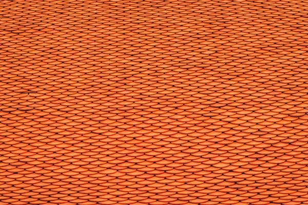 Old antique orange roof tiles pattern at the buddha temple in thailand