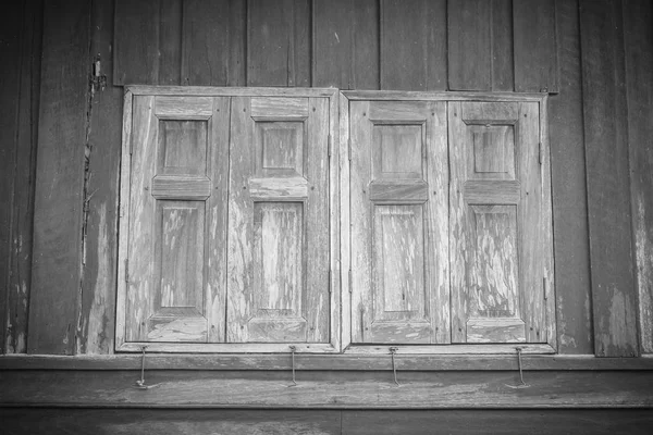 Old Vintage Wooden Brown House Windows Background — Stock Photo, Image