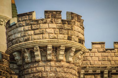 Taş duvar eski kale arka plan doku.