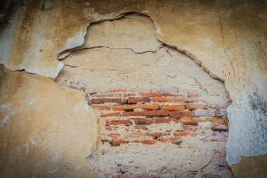 Eski eski tuğla duvar desen. Soyut kırmızı tuğla arka plan yaşlı.