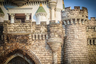 Taş duvar eski kale arka plan doku.