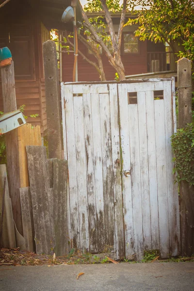 Old Vintage Wooden Brown House Door Background — Stock Photo, Image