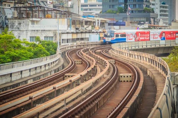 Bangkok Thaiföld 2017 Március Bangkok Mass Transit System Bts Skytrain — Stock Fotó