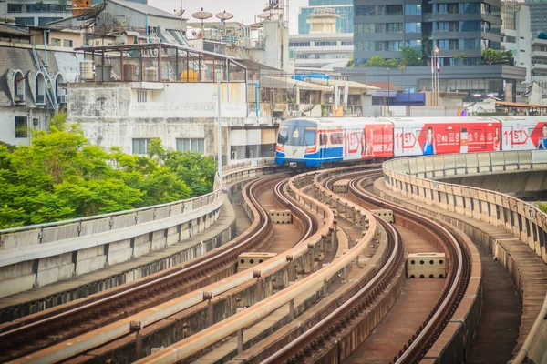 Bangkok Thajsko Března 2017 Bangkok Systém Bts Nebo Skytrain Linky — Stock fotografie