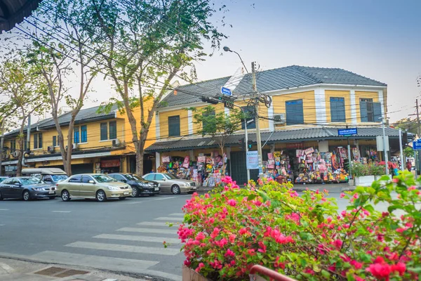 Bangkok Tajlandia Marca 2017 Wiele Motocykli Samochodów Ruch Przechodzi Przez — Zdjęcie stockowe