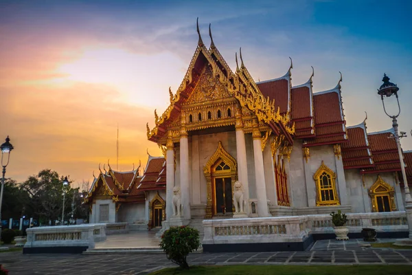 Bellissimo Paesaggio Architettura Wat Benchamabophit Dusitvanaram Noto Anche Come Tempio — Foto Stock