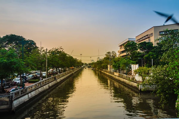 Blick Auf Den Klong Phadung Krung Kasem Den Kanal Der — Stockfoto