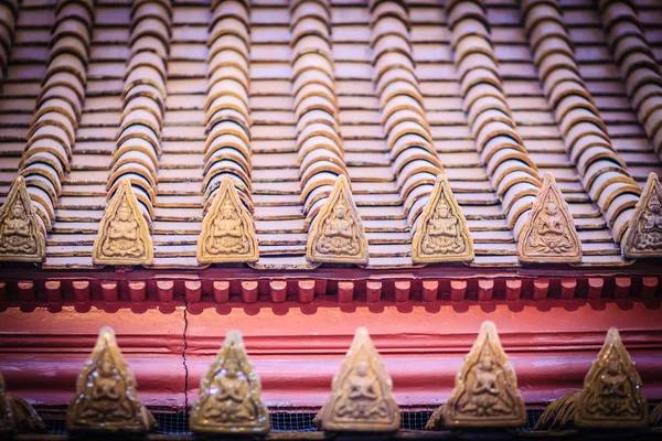 Amazing Buddha Image Pattern Roof Tiles Wat Benchamabophit Temple Marble — Stock Photo, Image