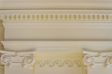 Vintage Yunan-Roma stilleri sütun deseni güzel mimari detay. 