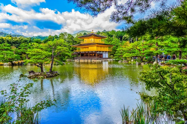 Hermosa Arquitectura Kinkaku Templo Del Pabellón Oro Oficialmente Llamado Rokuon —  Fotos de Stock