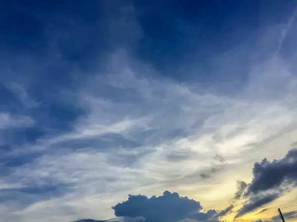 Sunset Soft Blue Sky Late Afternoon Background Early Morning Blue — Stock Photo, Image