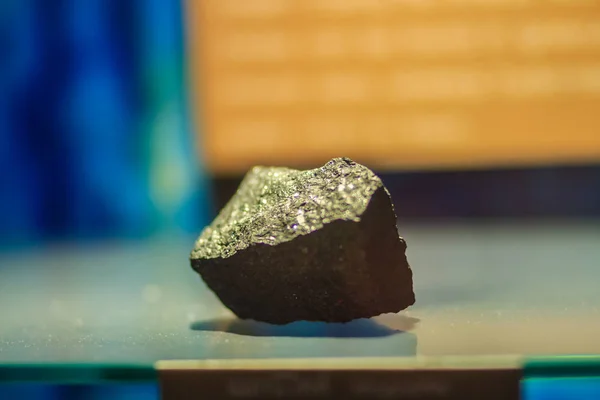 Magnetite rock specimen from mining and quarrying industries. Magnetite is a mineral and one of the main iron ores. With the chemical formula Fe3O4, it is one of the oxides of iron.