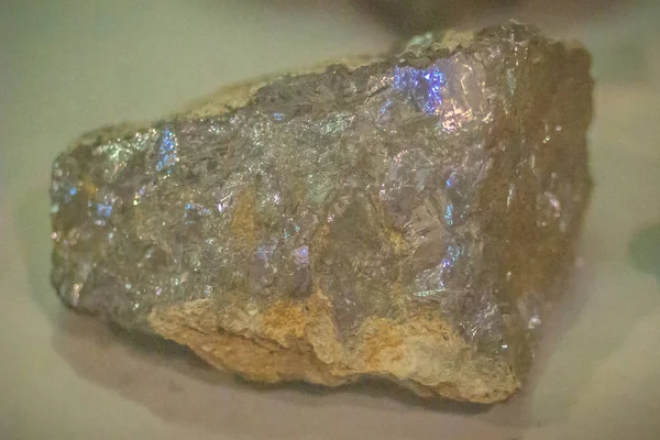 Espécime Rocha Galena Das Indústrias Extractivas Galena Forma Mineral Natural — Fotografia de Stock