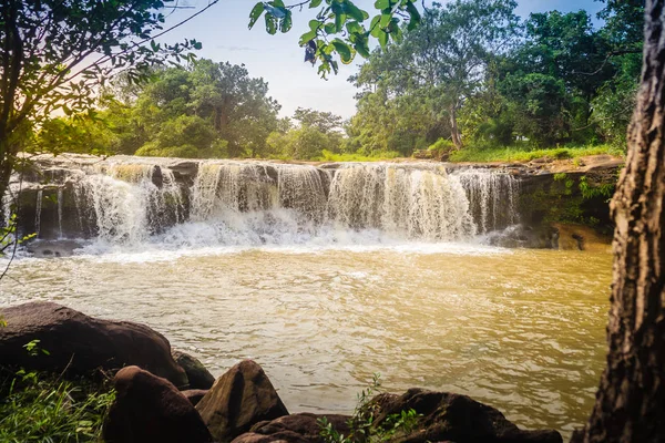 Exotic small waterfall for swimming named 