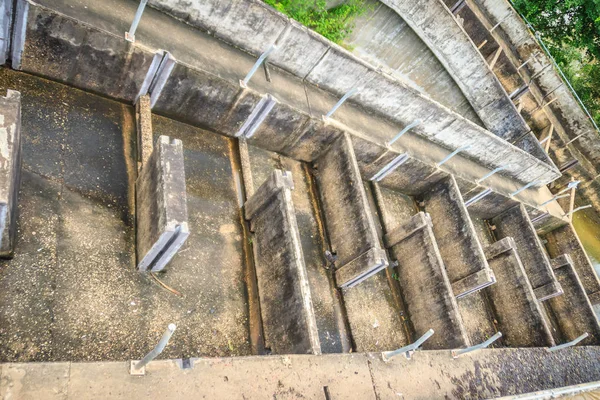 Alte Fischtreppe Ohne Wasser Scheint Nicht Erfolgreich Gewesen Sein Fische — Stockfoto