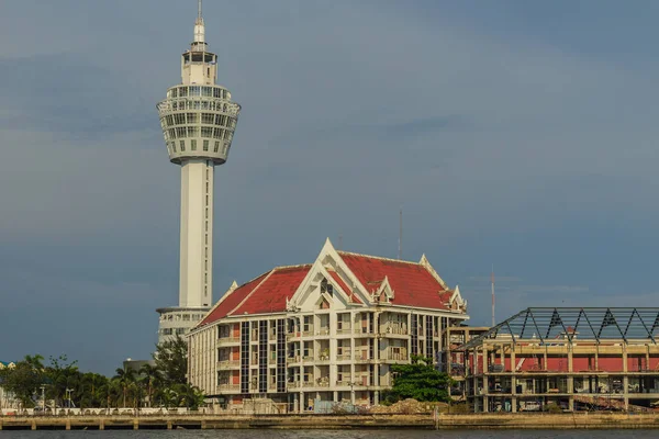 Samut Prakan Tajlandia Marca 2017 Widok Riverfront Samut Prakan Ratusz — Zdjęcie stockowe