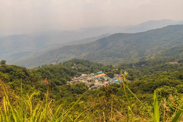 Doi Puis Hmong Etnik Hill Kabile Köy Dağ Zemin Üzerine — Stok fotoğraf